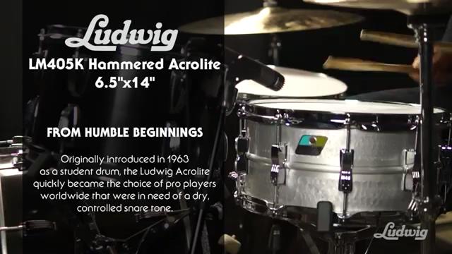 视听：Ludwig LM405K 6.5×14 Hammered Acrolite 系列军鼓 | 『蓝致乐器』