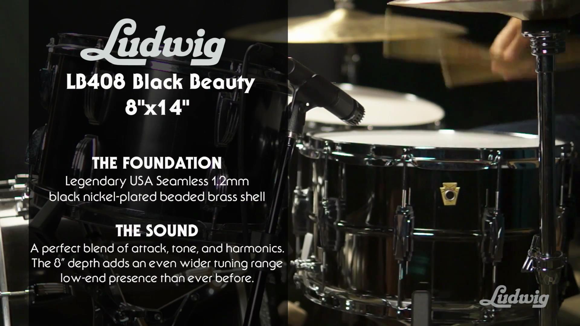 视听：Ludwig LB408 8×14 Black Beauty 系列军鼓 | 『蓝致乐器』