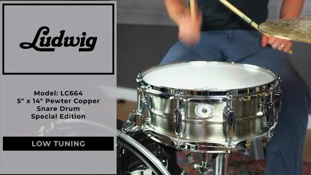 视听：Ludwig LC664 5×14 Pewter Copperphonic 系列军鼓 | 『蓝致乐器』